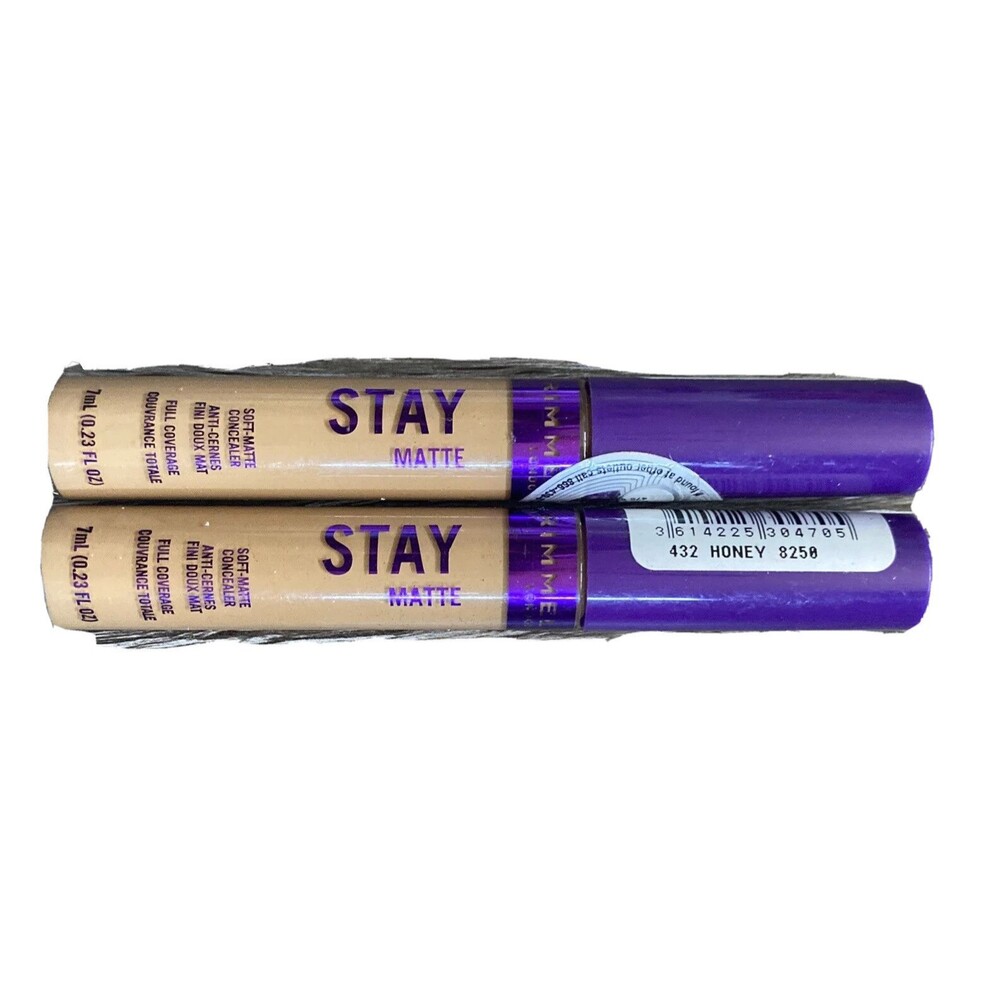 Rimmel Stay Matte Full Coverage Concealer 0.23 oz 432 Honey Lot Of 2 New